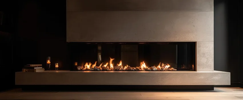 Gas Fireplace Ember Bed Design Services in Bellevue, Washington
