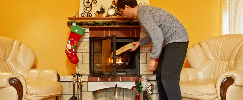 Rusted Metal Fireplace Restoration in Bellevue, Washington