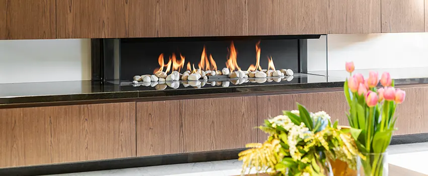 Double-height Fireplace Design Refurbishment in Bellevue, Washington